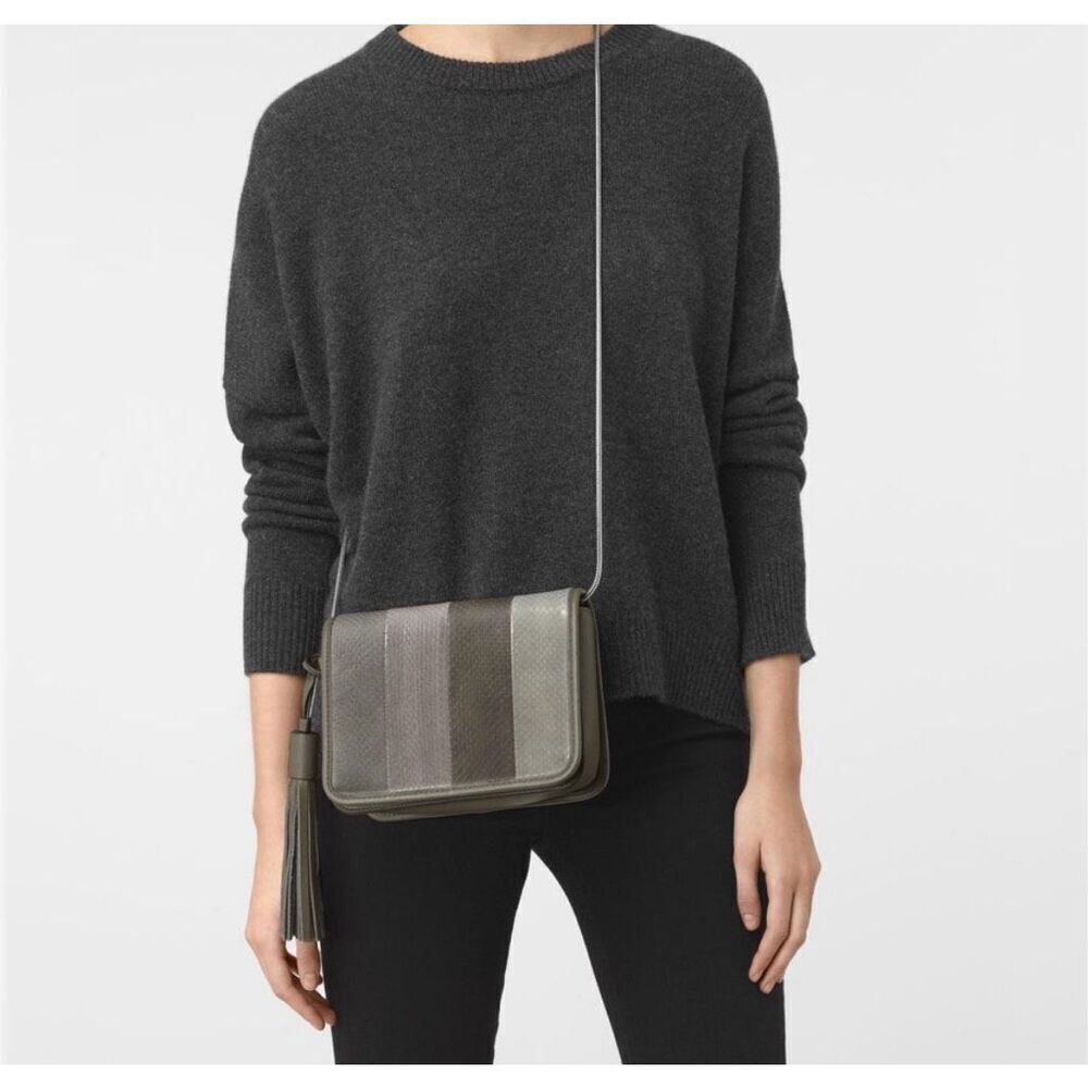 ✨All Saints Genuine snakeskin Olive shoulder bag✨ - Picture 2 of 10